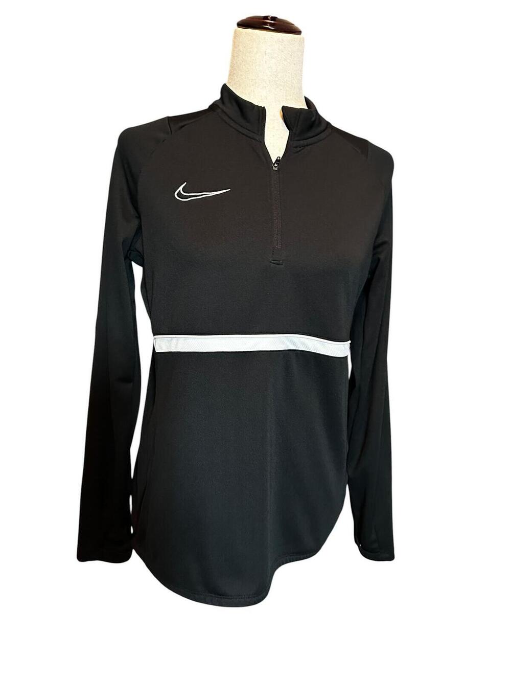 Nike Dri-FIT Black Long Sleeve Athletic Pullover Top Medium